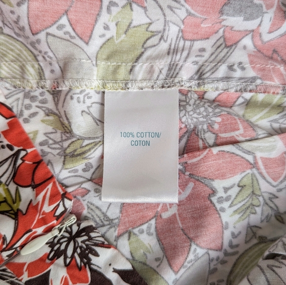 Tres You Floral Print 100% Cotton Pleated Skirt - Picture 8 of 8